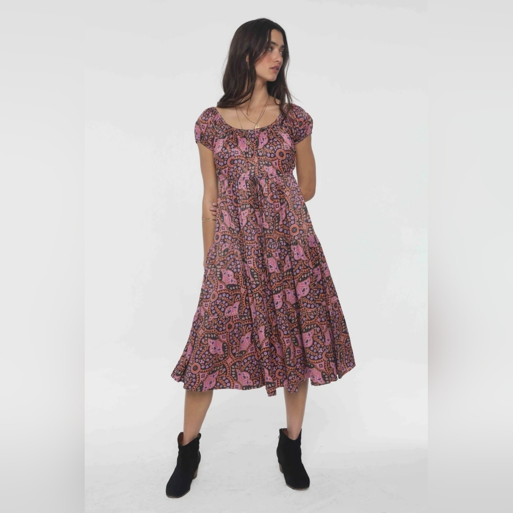 Jen's Pirate Booty Boho Festival Dress in Solstice Fire NWOT